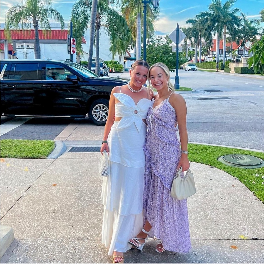 Farm Rio White Flower Maxi Dress - only worn once!